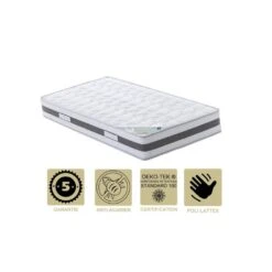 Matelas à Mémoire De Forme 65 Kg/m3 + Alèse 120x190 X 23,5 Cm Trè...