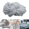 Couverture De Jet En Tricot Pour Canapé Lavable En Machine Gris Clair