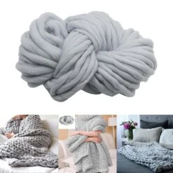 Couverture De Jet En Tricot Pour Canapé Lavable En Machine Gris Clair