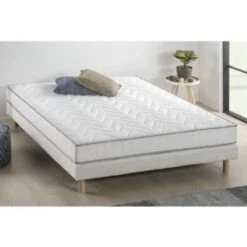Ensemble Matelas + Sommier 140 X 190 Cm - 5 Zones Et Mémoire De Forme...