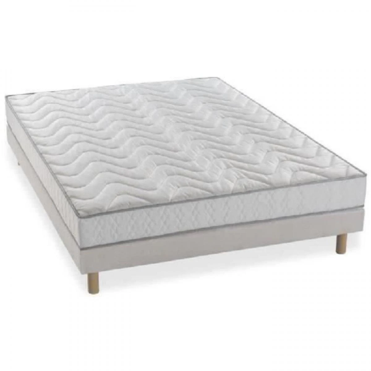 Ensemble Matelas + Sommier 140 X 190 Cm - 5 Zones Et Mémoire De Forme... – Image 3
