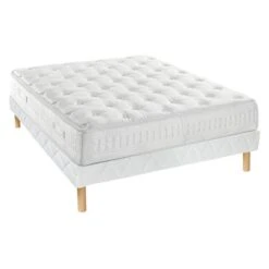Ensemble Sommier + Matelas Ressorts Ensachés Et Mémoire De Forme AST...