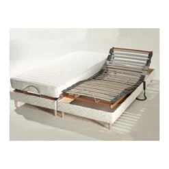 Ensemble Relaxation Mémoire De Forme + Sommier Avec Réglage Fermeté...
