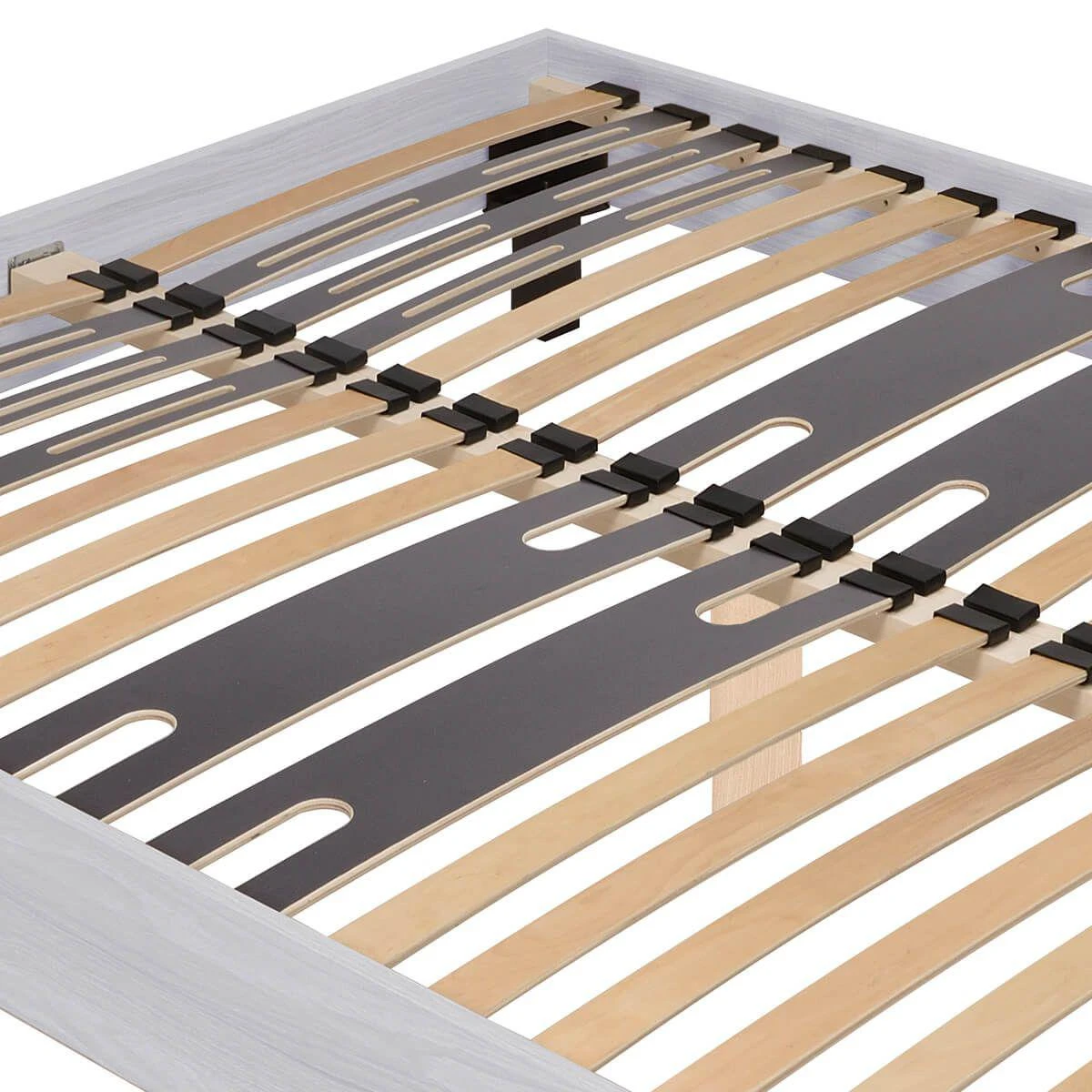 FACILKIT - Sommier DĂ©montable 160x200cm Bois Blanchi â Image 2