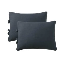 Taie De Coussin En Polyester De Couleur Unie Avec Attaches, 2 En 1 Bei...