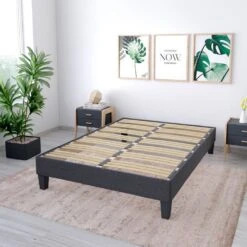 OLYMPE | Sommier En Kit Kit15 | Gris Foncé | 1 Place