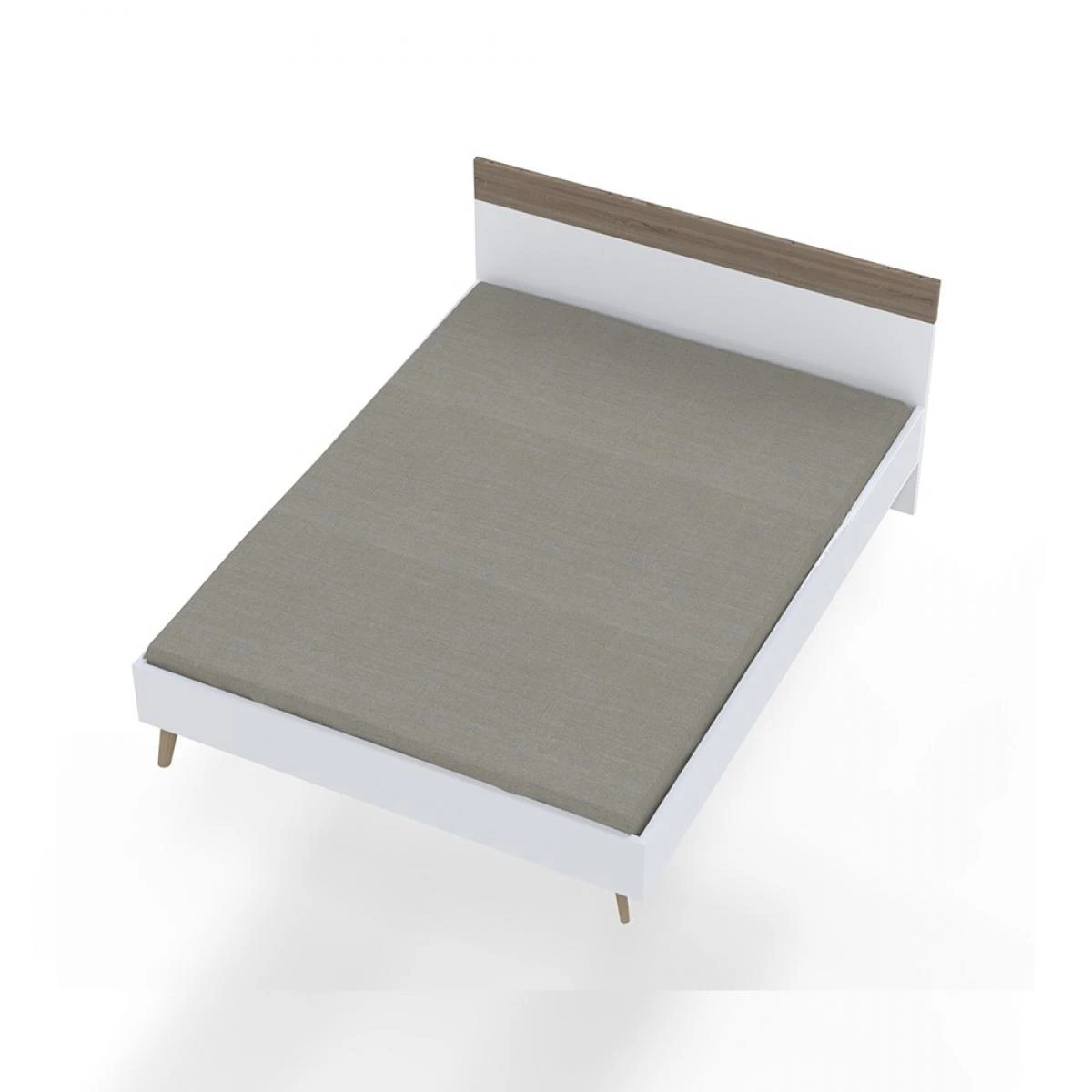 Lit CAMPER 140x190 Cm / Blanc & ChĂȘne Blanchi â Image 5