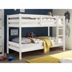 Lit Superposé Morianne 90x200 Cm Blanc Sans Sommier