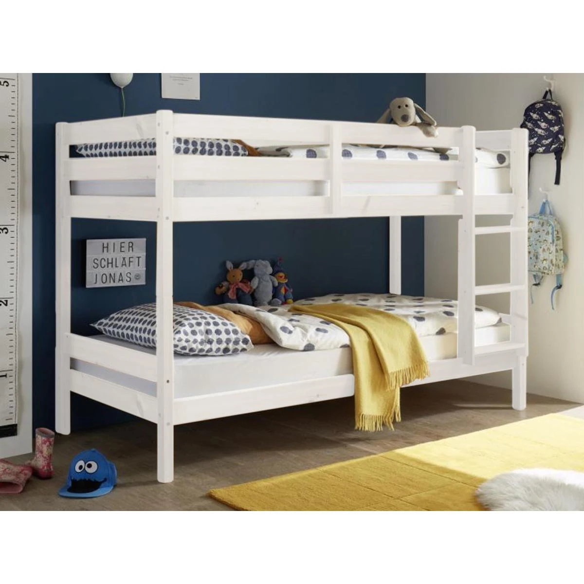 Lit Superposé Morianne 90x200 Cm Blanc Sans Sommier