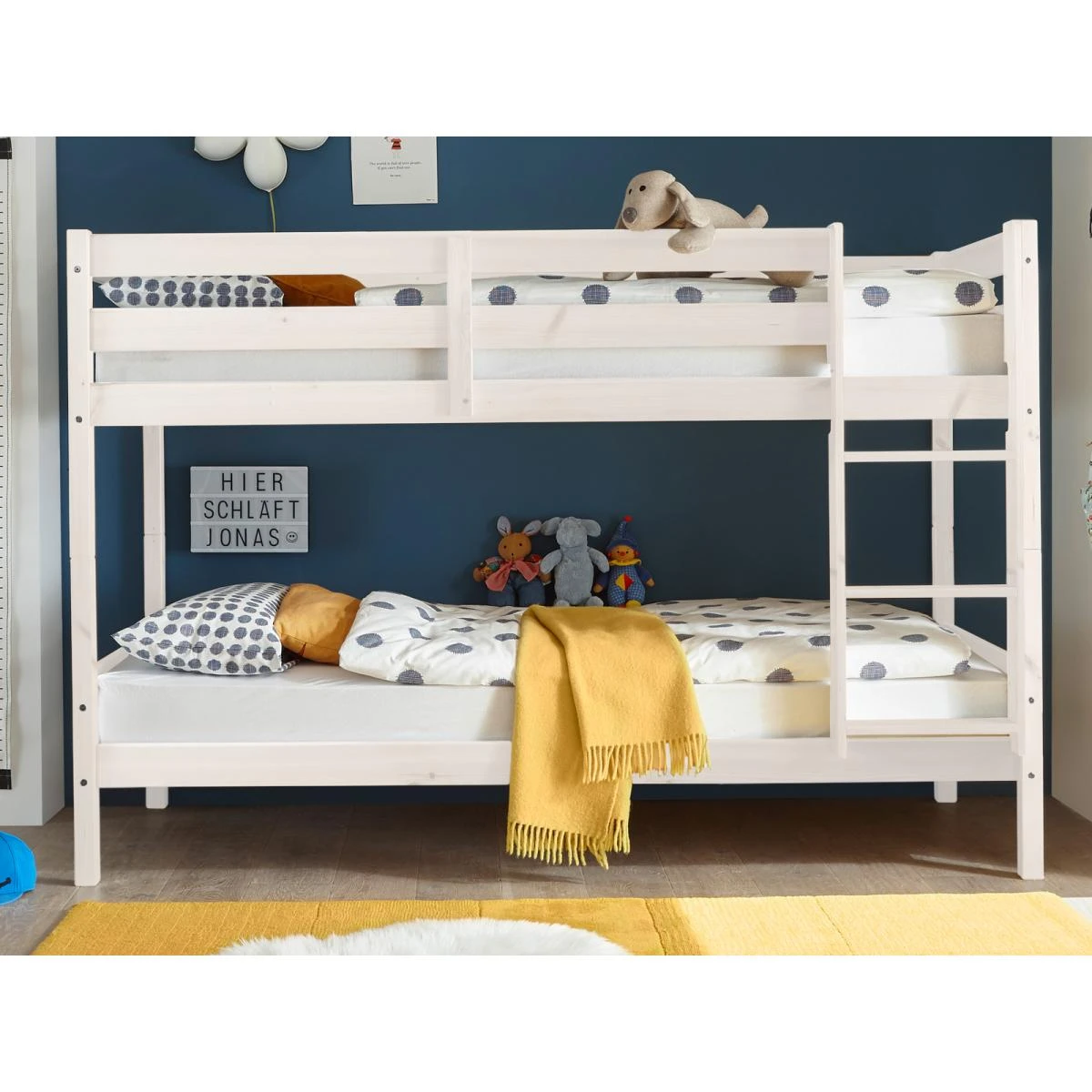 Lit Superposé Morianne 90x200 Cm Blanc Sans Sommier – Image 2