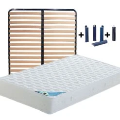 Maldives - Pack Matelas + Lattes 160x200 + Pieds