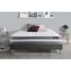 Matelas + Sommier Kit Gris 160x200 Memo Plus Mémoire De Forme 3 Zones