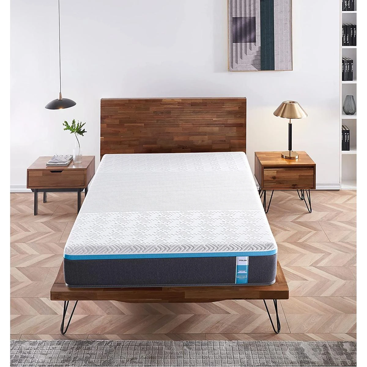 Matelas Ypsilon Equilibré, Latex Et Mémoire De Forme - 90x200cm - É... – Image 3
