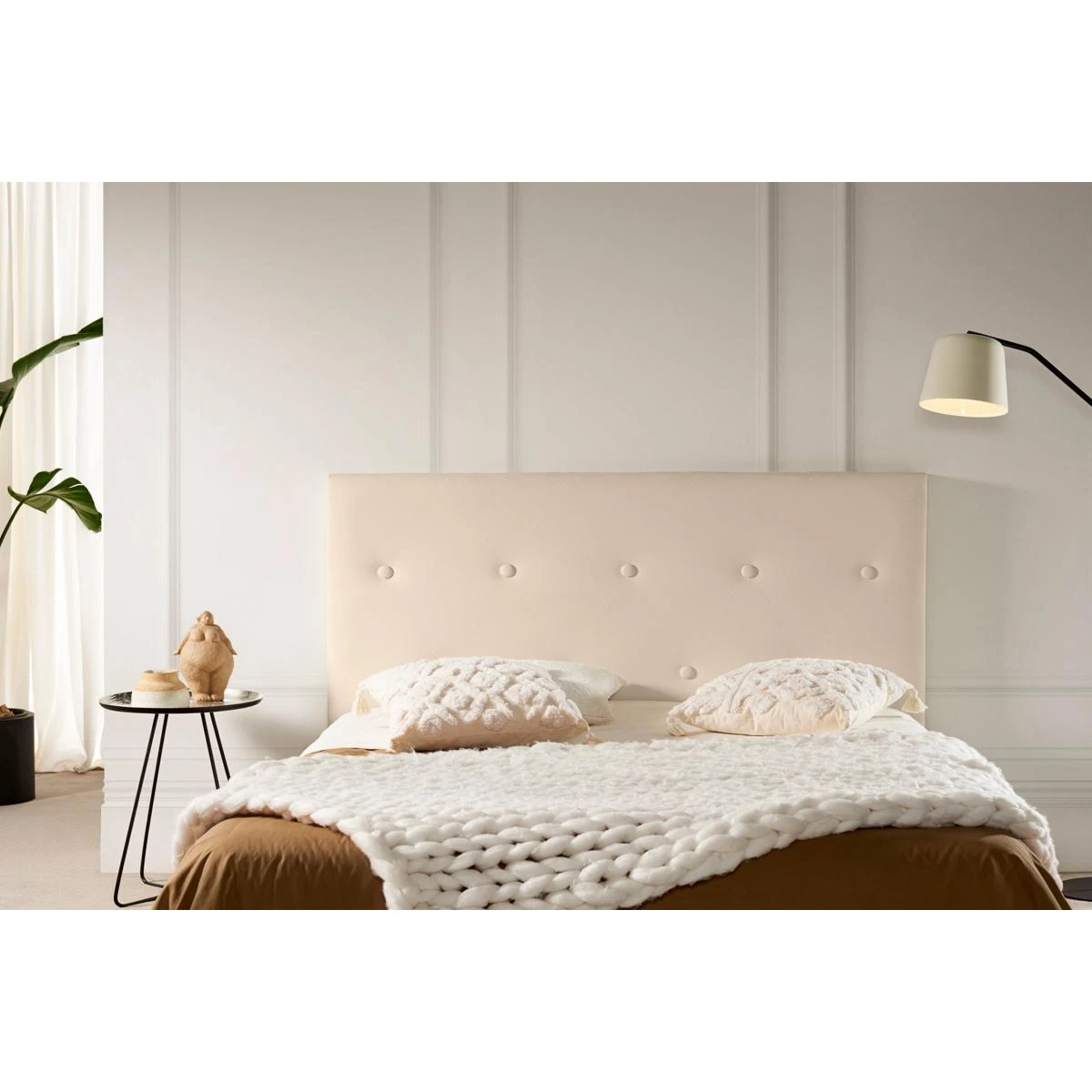 MOONIA-TÊTE DE LIT TAPISSÉE VENICE SIMILI CUIR 210 X 115 X 12 Cm – Image 2