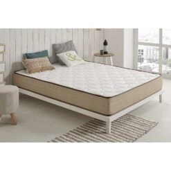 Moonia - Matelas Bamboo Eco Fresh - 200X180, 21Cm, Ergonomique / Relax...