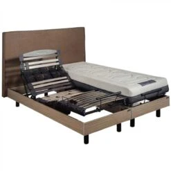 Sommier Electrique Essenzia VANUATU 2 2x90x200 Cendre