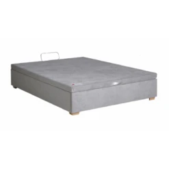 Sommier Lit Coffre Epeda HERCULE Velours Gris Souris 140x190