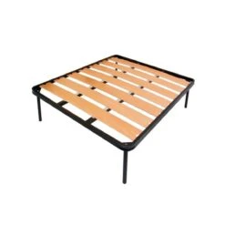 Sommier Orthopédique Double Avec 7 Lattes En Bois De Hêtre 160x190 C...