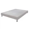 Sommier Tapissier + Jeu De Pieds 160x200 Omega Tissu Lin 2x18 Lattes