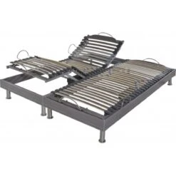 Sommier Electrique 2 X 90 X 200 S62 Electrique 2x90x200 Cm Gris