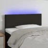 VidaXL Tête De Lit à LED Noir 80x5x78/88 Cm Tissu