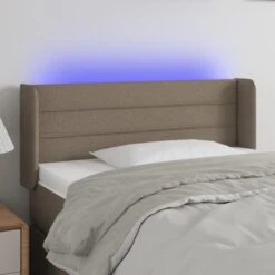VidaXL TĂȘte De Lit Ă LED Taupe 103x16x78/88 Cm Tissu