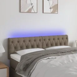 VidaXL Tête De Lit à LED Taupe 160x7x78/88 Cm Tissu