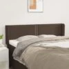 VidaXL Tête De Lit Avec Oreilles Marron 147x16x78/88 Cm Similicuir