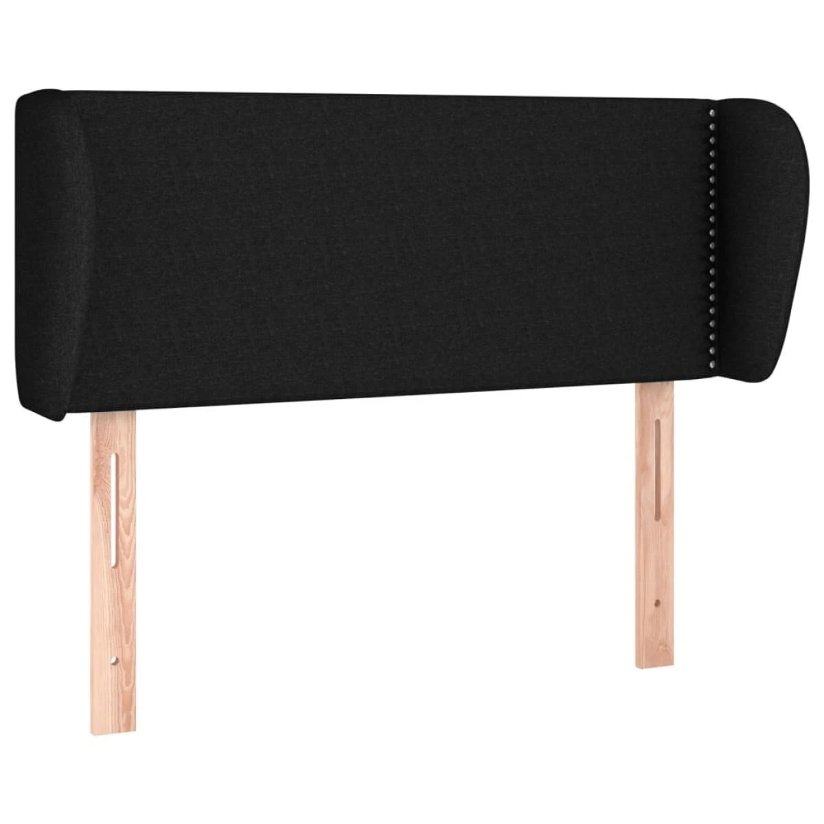 VidaXL TĂȘte De Lit Avec Oreilles Noir 103x23x78/88 Cm Tissu â Image 2