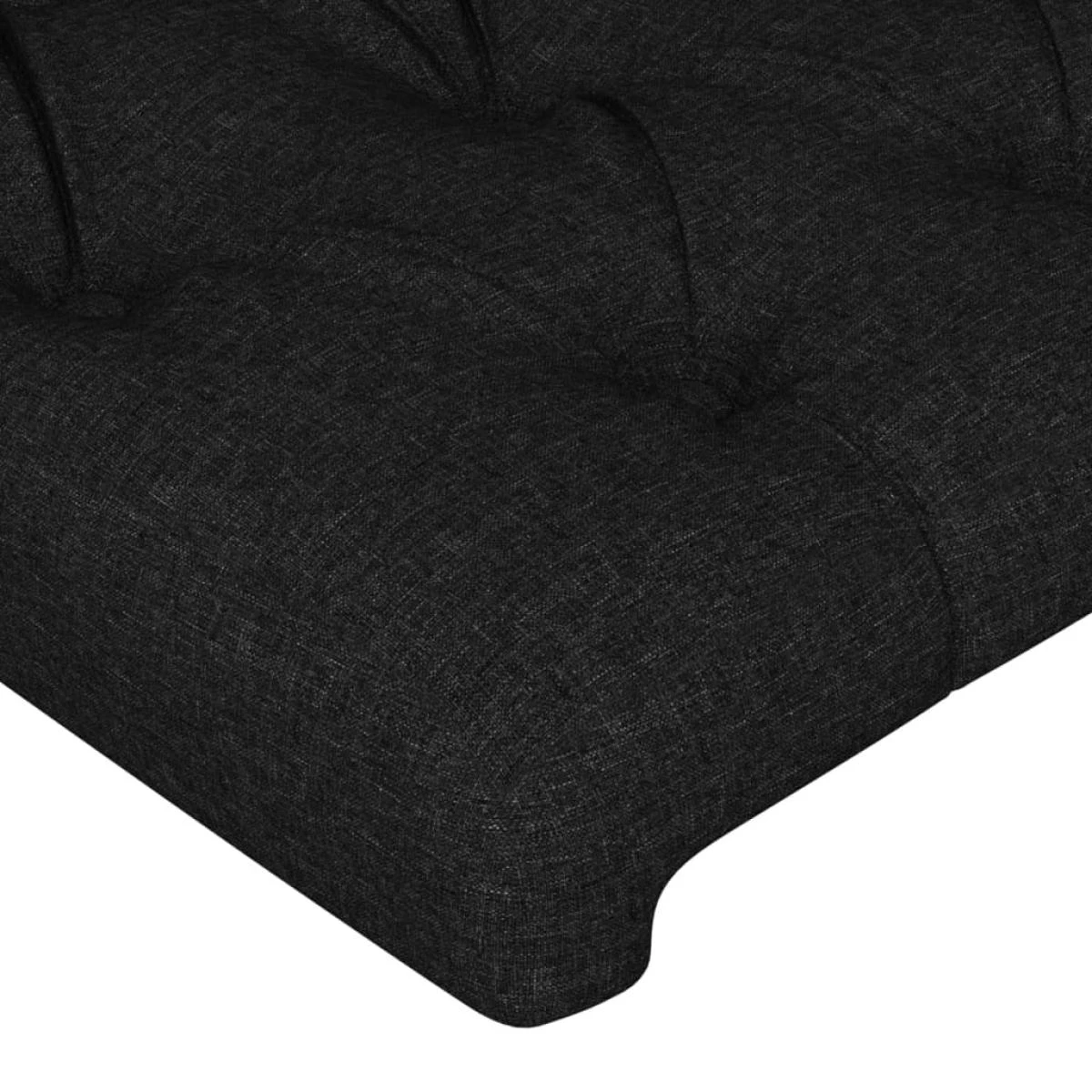 VidaXL TĂȘte De Lit Avec Oreilles Noir 147x23x78/88 Cm Tissu â Image 5