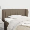 VidaXL Tête De Lit Avec Oreilles Taupe 93x23x78/88 Cm Tissu