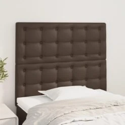 VidaXL Têtes De Lit 2 Pcs Marron 100x5x78/88 Cm Similicuir