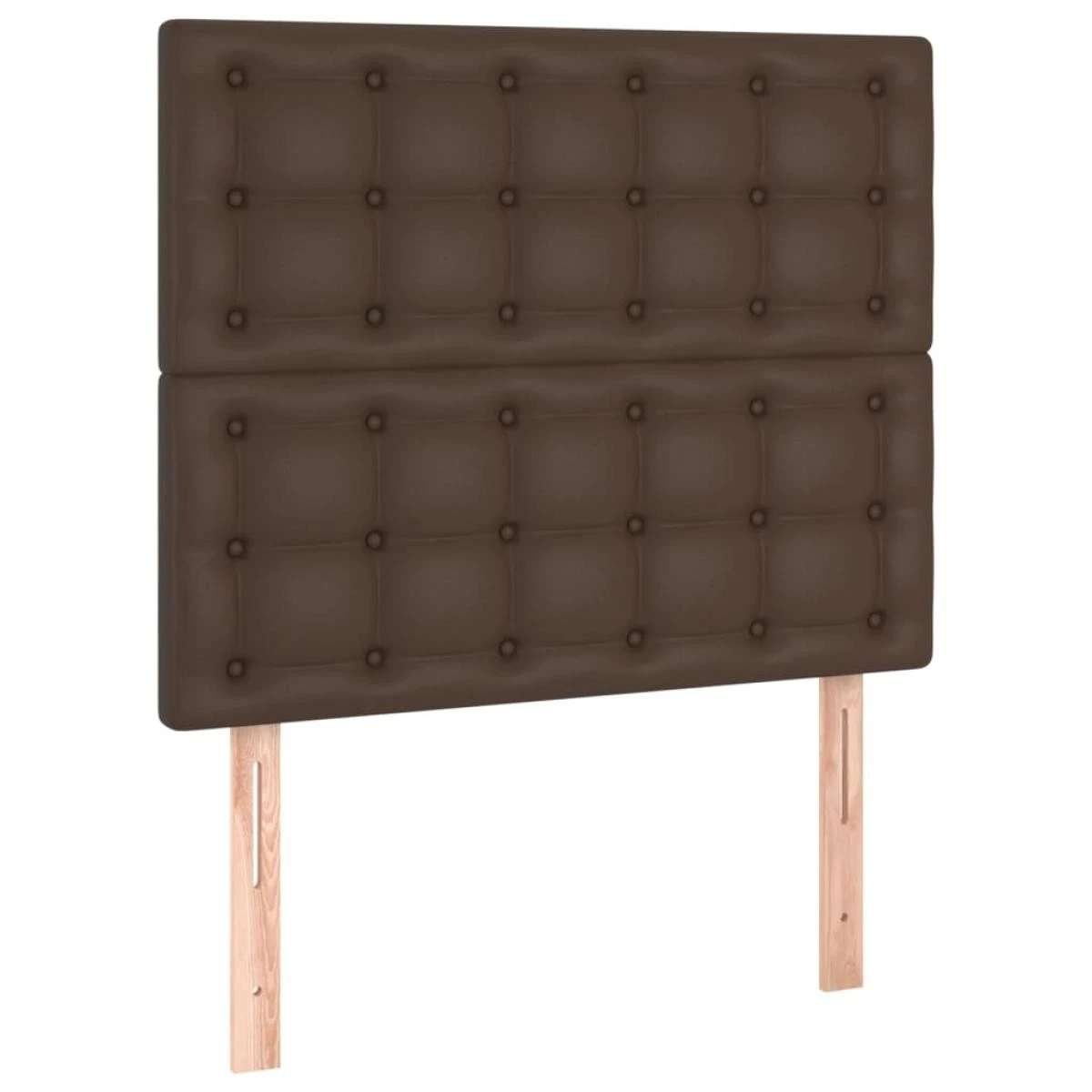 VidaXL TĂȘtes De Lit 2 Pcs Marron 100x5x78/88 Cm Similicuir â Image 2