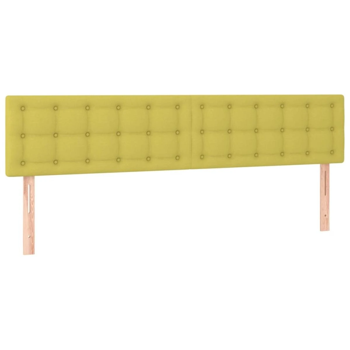 VidaXL TĂȘtes De Lit 2 Pcs Vert 100x5x78/88 Cm Tissu â Image 2